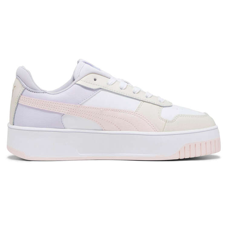 Puma Carina Street Womens Casual Shoes, White/Pink, rebel_hi-res