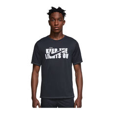 Nike Mens Dri-FIT Miler Wild Run Running Top, Black, rebel_hi-res