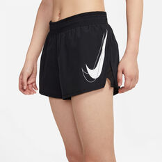Nike Womens Dri-FIT Swoosh Run Shorts Black XS, Black, rebel_hi-res