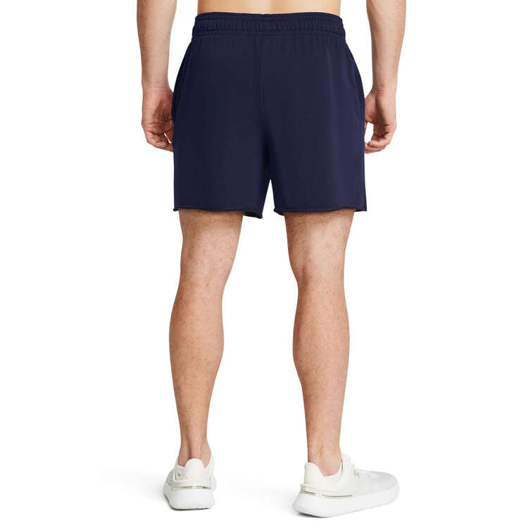 Under Armour UA Rival Terry 6-inch Shorts Navy XS, Navy, rebel_hi-res