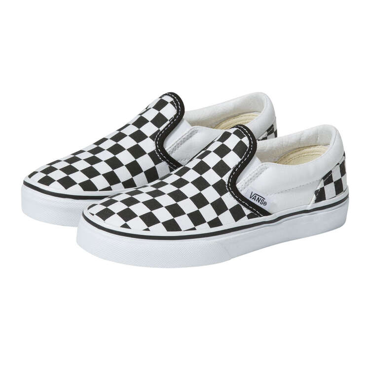 Vans Classic Checkerboard Slip-On Toddlers Shoes, Black/White, rebel_hi-res