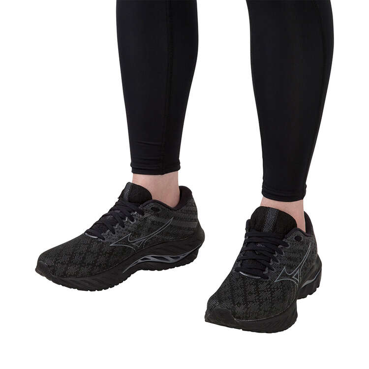 Mizuno Wave Inspire 19 Womens Running Shoes, Black, rebel_hi-res