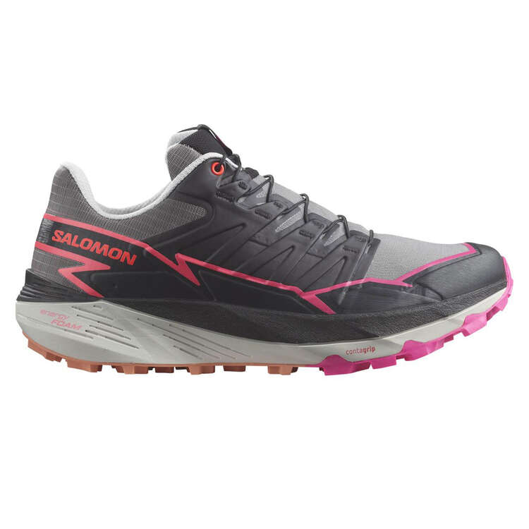Salomon Thundercross Womens Trail Running Shoes, Black/Pink, rebel_hi-res