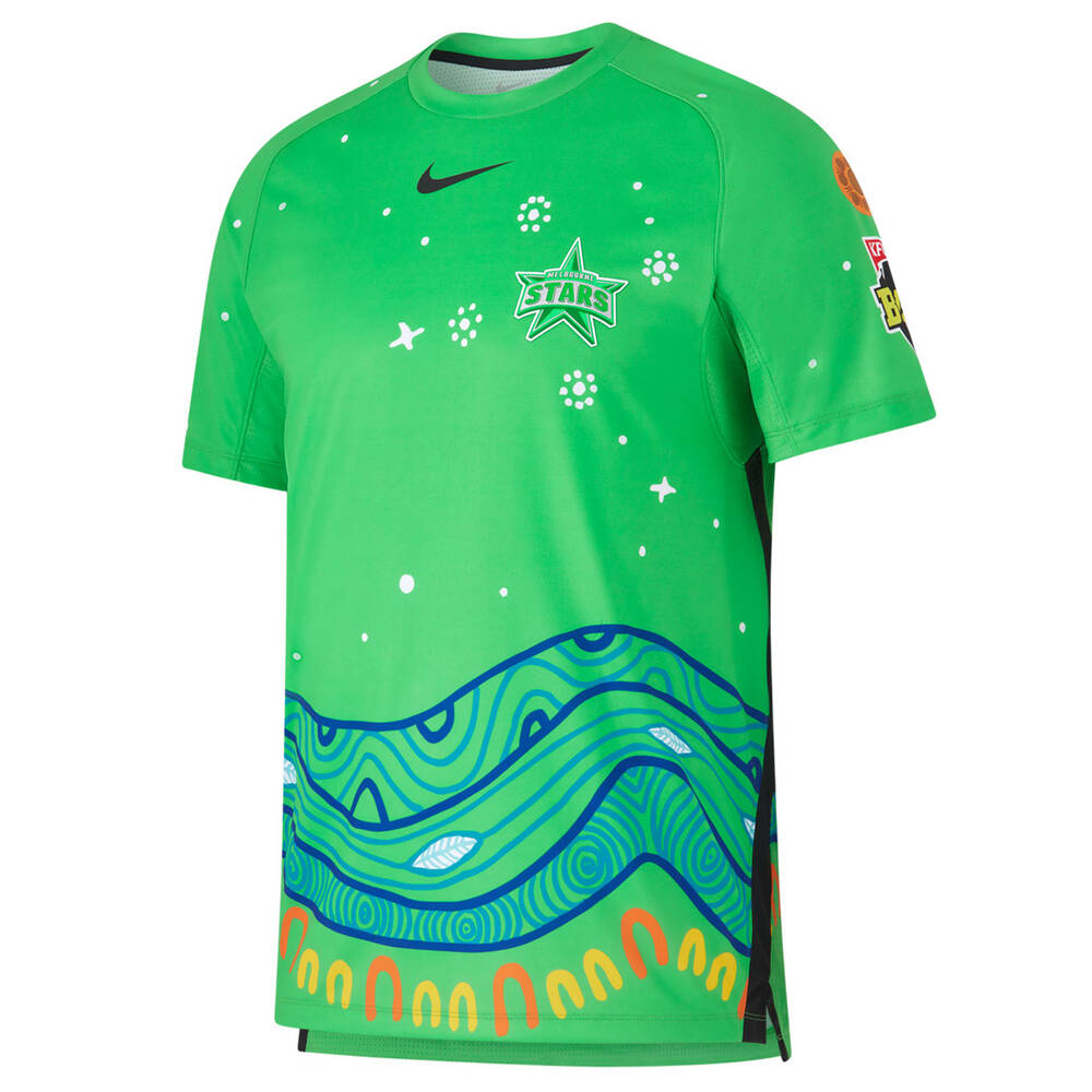 Nike Mens Melbourne Stars 2023/24 Indigenous Cricket Shirt | Rebel Sport