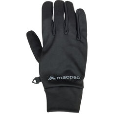 macpac Unisex Stretch Gloves Black XS, Black, rebel_hi-res