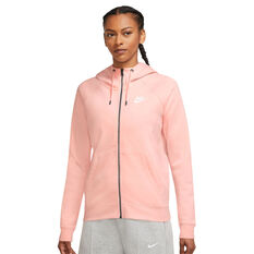 Nike Womens Sportswear Essentials Full Zip Hoodie, Pink, rebel_hi-res