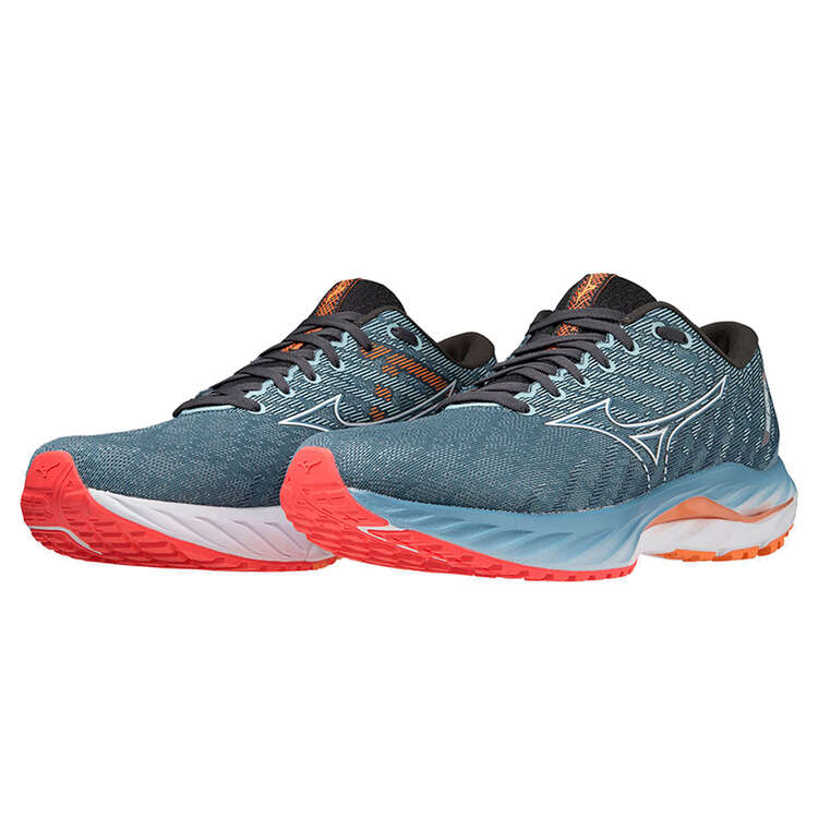 Mizuno Wave Inspire 19 Mens Running Shoes, Blue/Orange, rebel_hi-res