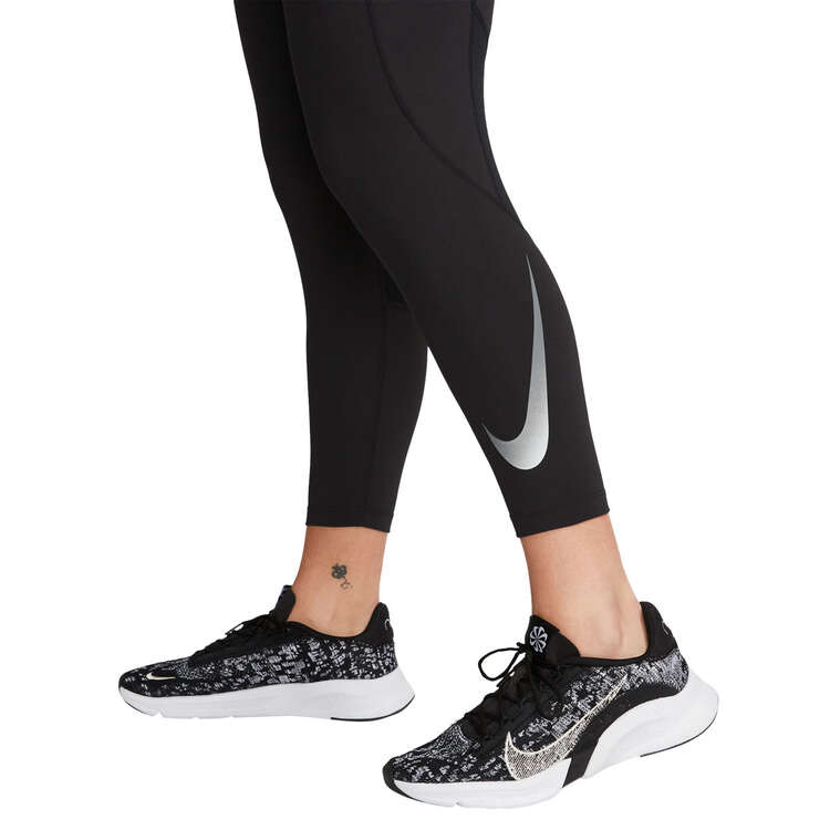 Nike Womens Fast Mid-Rise 7/8 Running Tights Black 3XL