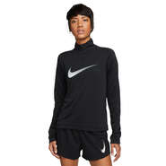 Nike Womens Dri-FIT Swoosh 1/4 Zip Running Top, , rebel_hi-res