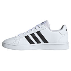adidas Grand Court GS Kids Casual Shoes White/Black US 11, White/Black, rebel_hi-res