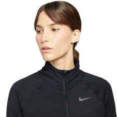Nike Womens Therma-FIT Element 1/2 Zip Running Top, Black, rebel_hi-res
