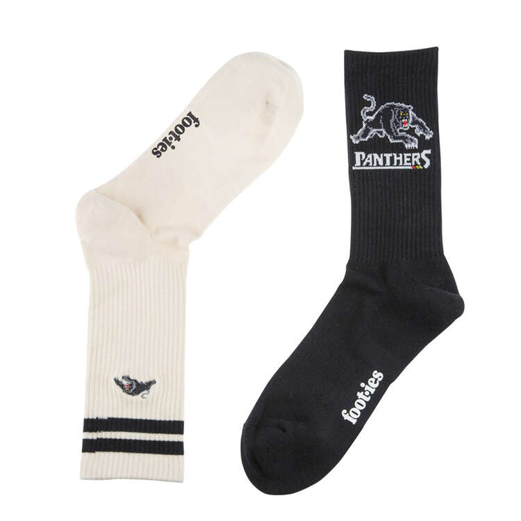 Penrith Panthers Sneaker Socks 2 Pack, , rebel_hi-res