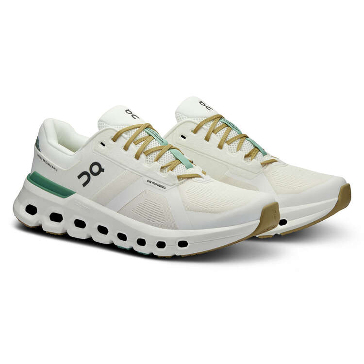 On Cloudrunner 2 Mens Running Shoes, White/Green, rebel_hi-res