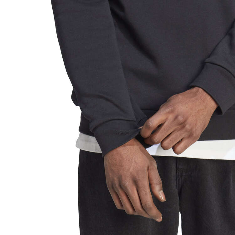 adidas Mens Essentials Fleece Big Logo Sweatshirt, Black, rebel_hi-res