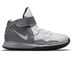 Nike Kyrie 8 SE White Cement PS Kids Basketball Shoes White/Grey US 11, White/Grey, rebel_hi-res
