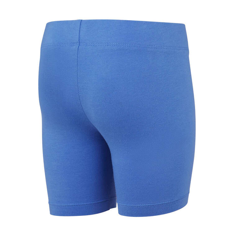 Nike Junior Girls LBR Solid Cotton Bike Shorts Blue 4, Blue, rebel_hi-res