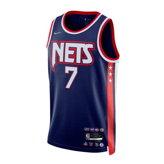 Nike Brooklyn Nets Kevin Durant Mens Mixtape City Edition Swingman Jersey, Navy, rebel_hi-res