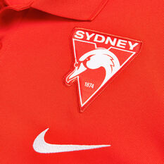 Sydney Swans 2022 Mens Team Polo, Red, rebel_hi-res