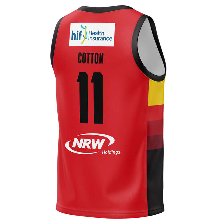 Champion Youth Perth Wildcats Bryce Cotton 2023/24 Home Basketball Jersey Red 10, Red, rebel_hi-res