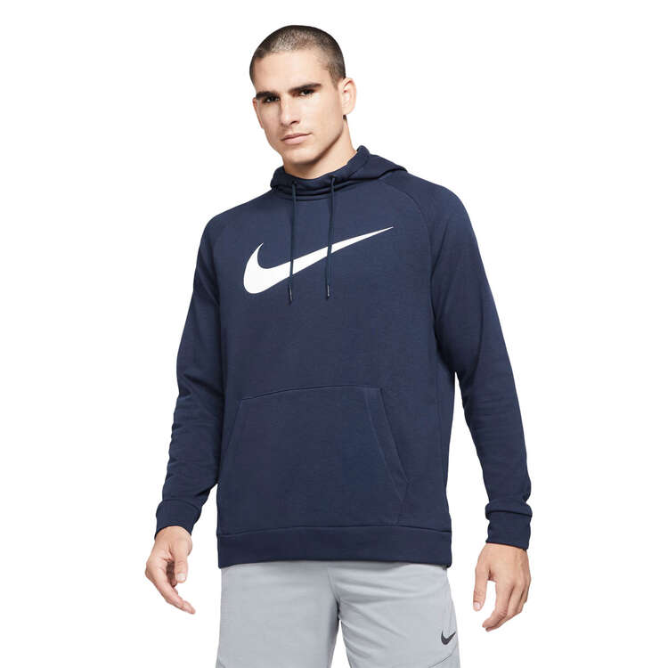 Nike Mens Dry Graphic Pullover Fitness Hoodie Navy S, Navy, rebel_hi-res
