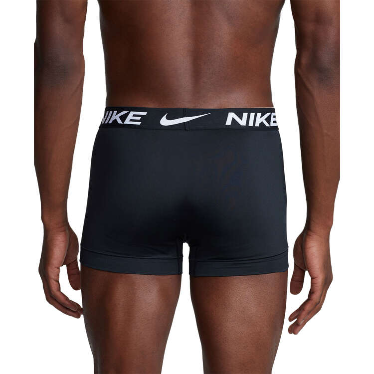 Nike Mens Essentials Micro Trunks 3 Pack Black S, Black, rebel_hi-res