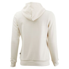 Puma Womens Essentials Embroidered Cropped Hoodie, White, rebel_hi-res