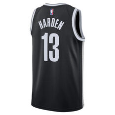 Nike Brooklyn Nets James Harden Mens Icon Swingman Jersey Black S, Black, rebel_hi-res