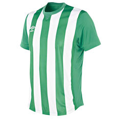 Umbro Kids Striped Jersey Green / White XS, Green / White, rebel_hi-res