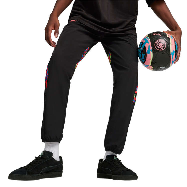 Manchester City Football Energy Woven Track Pants, Black/Pink, rebel_hi-res
