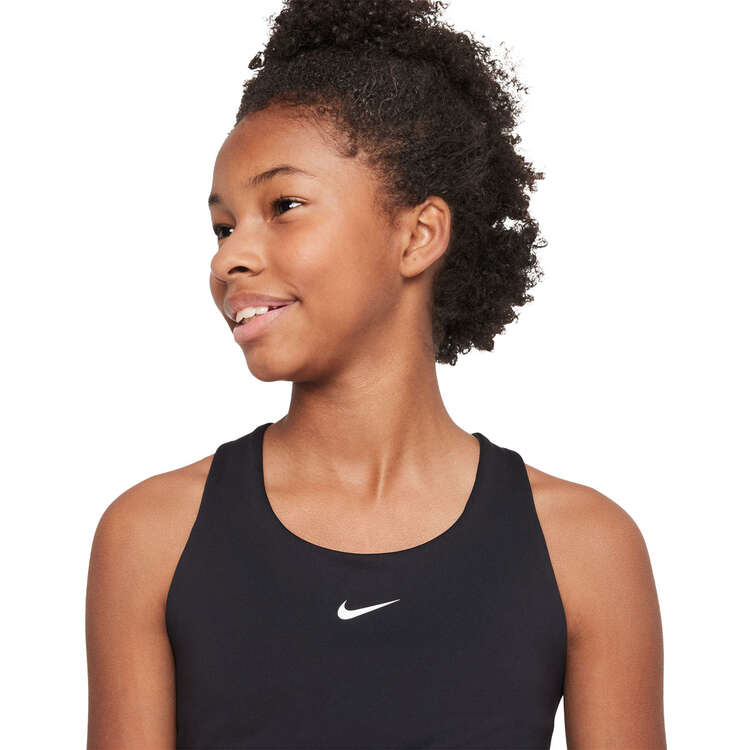 Nike Girls Dri-FIT Swoosh Tank Sports Bra, Black, rebel_hi-res
