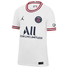 Paris Saint-Germain Kids 2021/2022 Stadium Fourth Football Jersey White/Red XS, White/Red, rebel_hi-res