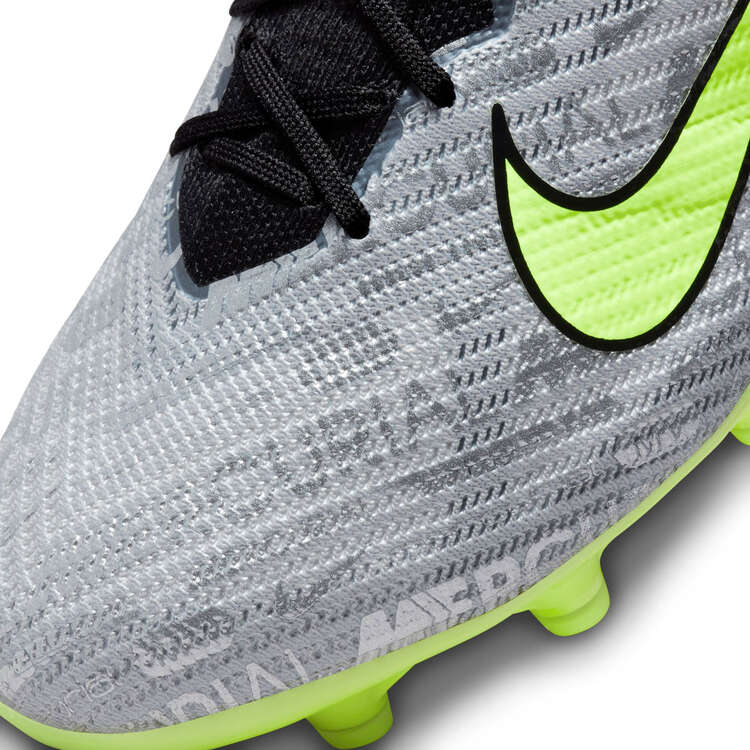 Nike Zoom Mercurial Vapor 15 Elite XXV AG Pro Football Boots Silver/Black US Mens 12 / Womens 13.5, Silver/Black, rebel_hi-res