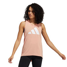 adidas Womens 3-Stripes Logo Tank, Pink, rebel_hi-res