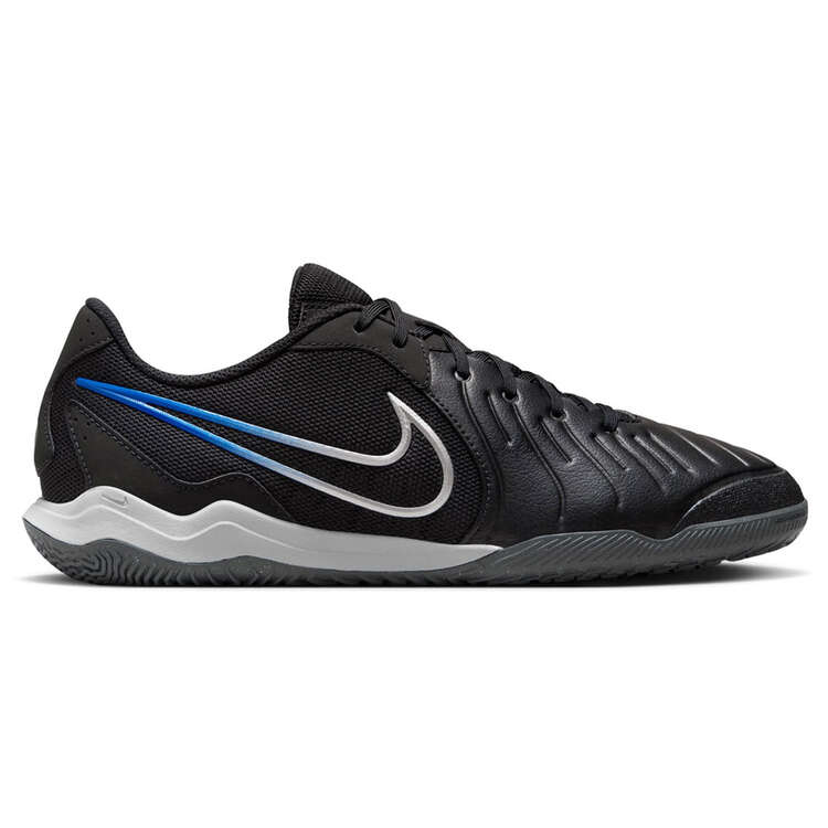 Nike Tiempo Legend 10 Academy Indoor Soccer Shoes, Black/Silver, rebel_hi-res