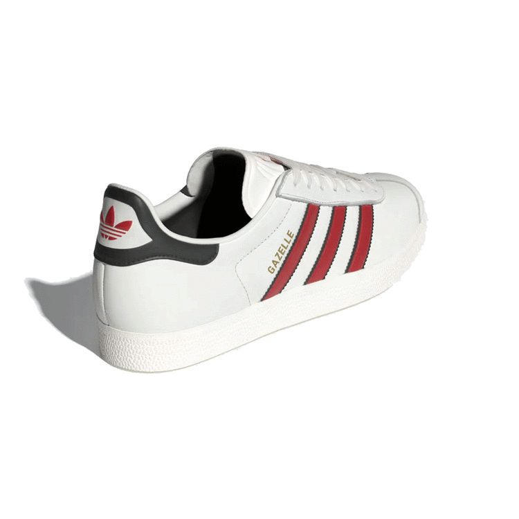 adidas Originals Gazelle Mens Casual Shoes, White/Red, rebel_hi-res