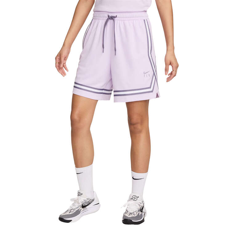 Nike Womens Fly Crossover Basketball Shorts Purple S, Purple, rebel_hi-res