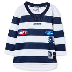 Geelong Cats 2022 Toddlers Home Guernsey, Navy/White, rebel_hi-res