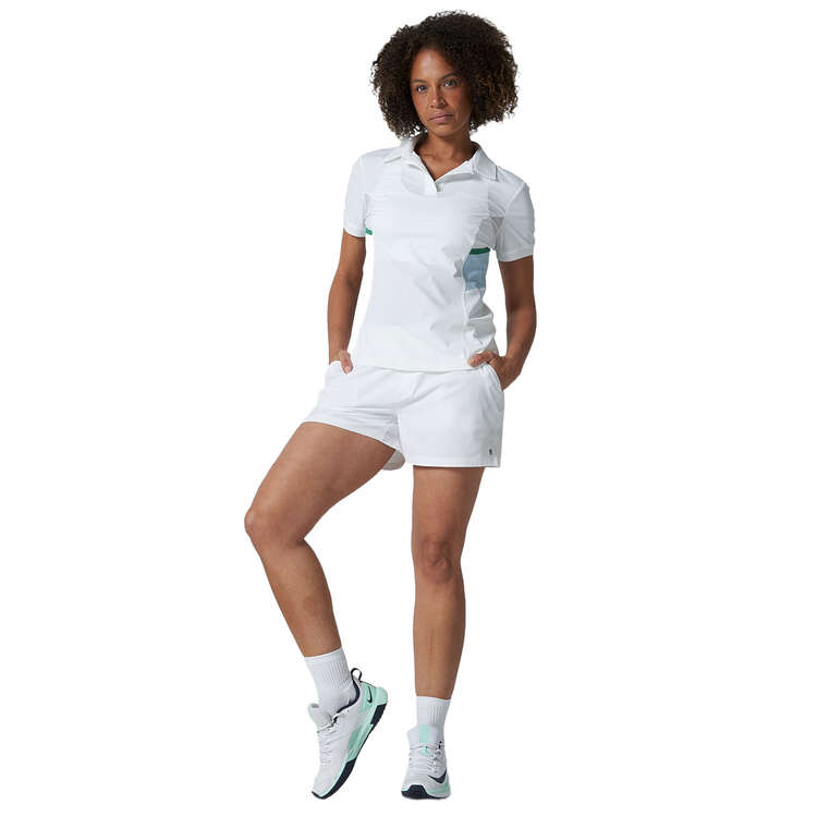 Ell/Voo Womens Tennis Polo, White, rebel_hi-res