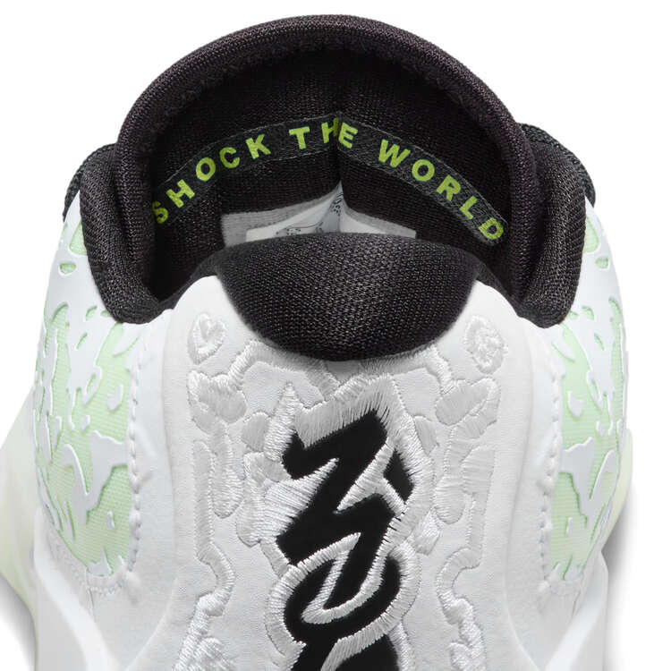 Jordan Zion 3 Glow in the Dark Basketball Shoes, White/Green, rebel_hi-res