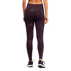 adidas Womens Believe This Glam On Tights Purple XS, Purple, rebel_hi-res