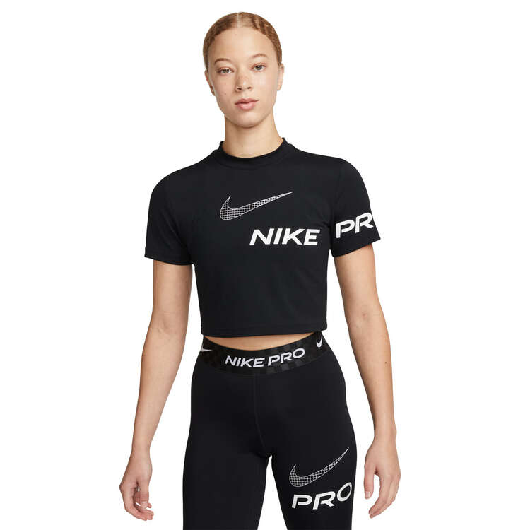 Nike Pro Womens Dri-FIT Graphic Training Crop Tee, , rebel_hi-res
