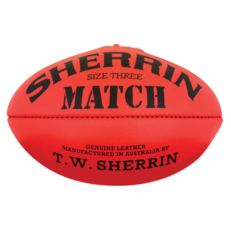 Sherrin Match Australian Rules Ball Red 3, , rebel_hi-res