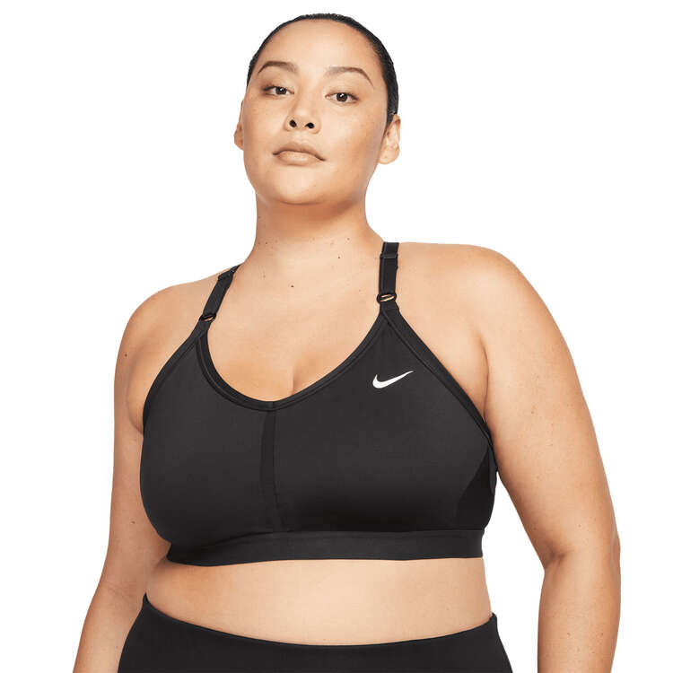 Nike Womens Indy Padded V-Neck Sports Bra (Plus Size) Black XL