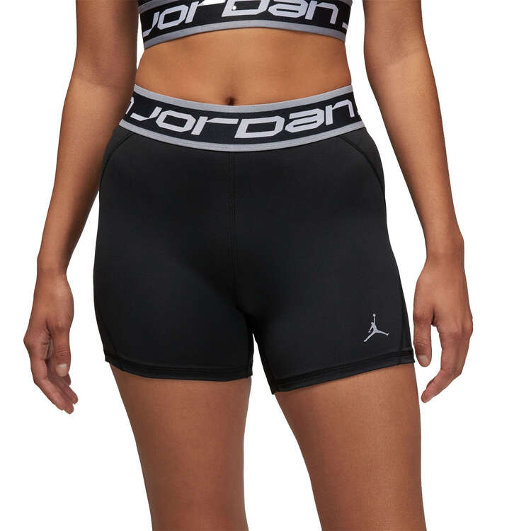Jordan Womens Sport Tight Shorts Black/White XS, Black/White, rebel_hi-res