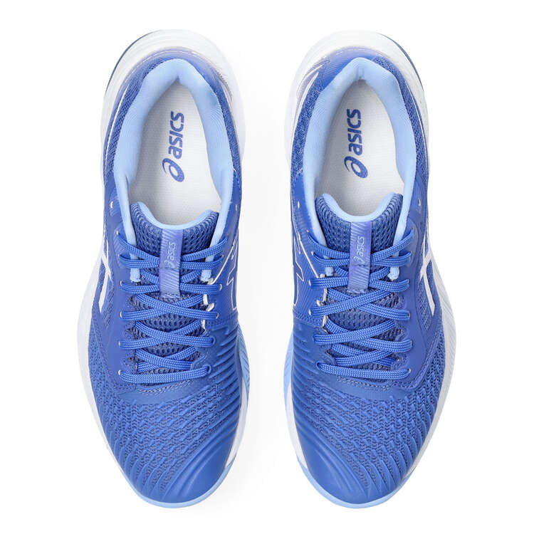 Asics Netburner Ballistic FF 3 Womens Netball Shoes, Blue/White, rebel_hi-res