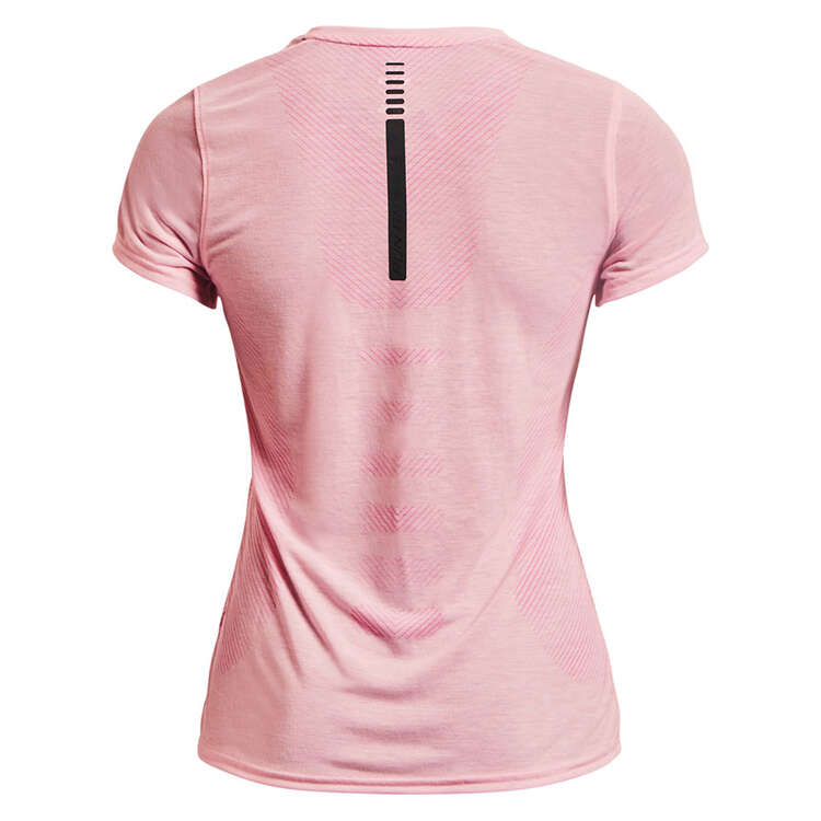 Under Armour Womens Run Anywhere Breeze Tee Pink XS, Pink, rebel_hi-res