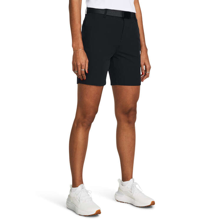 Under Armour Womens 7 Inch Drive Shorts, Black, rebel_hi-res