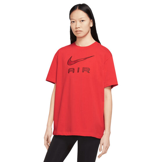 Nike Air Womens Boyfriend Tee, Crimson, rebel_hi-res