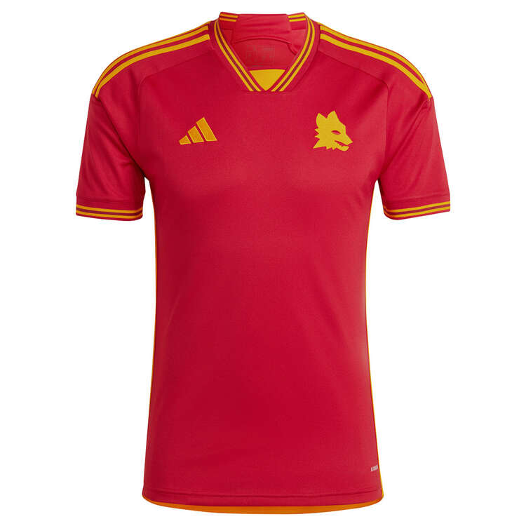 adidas Mens AS Roma 2023/24 Replica Home Football Jersey Red XL, Red, rebel_hi-res