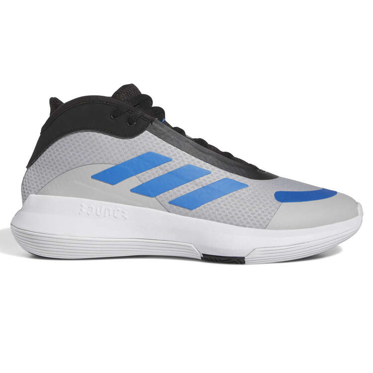 adidas Bounce Legends Basketball Shoes Grey/Blue US Mens 7 / Womens 8, Grey/Blue, rebel_hi-res